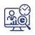 Icono de monitoreo y análisis